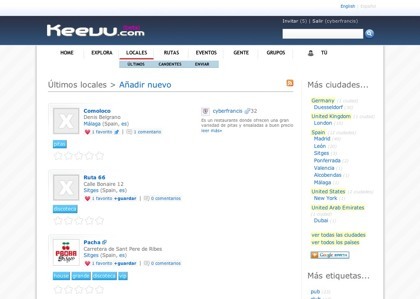 Keevu, red social de lugares, rutas y eventos