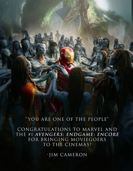 James Cameron felicita a 'Vengadores: Endgame' tras superar a 'Avatar' en la taquilla mundial