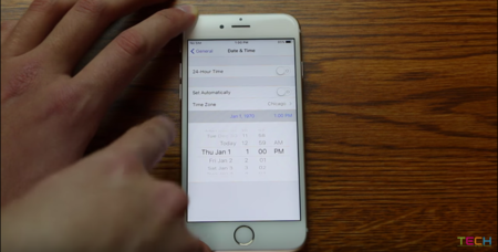 Nunca pongas el 1 de enero de 1970 como fecha en tu iPhone, a no ser que quieras bloquearlo