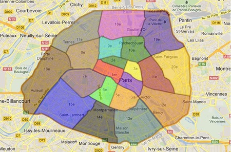 distritos de paris