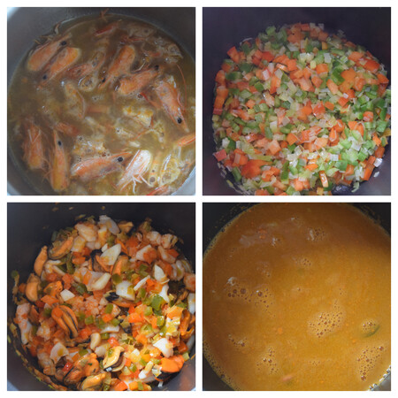 Asopado de mariscos paso a paso