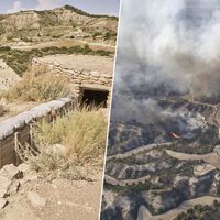 Em Los Monegros, suspeitava-se que os vestígios da Guerra Civil fossem muito mais profundos do que o que estava visível; um incêndio provou que eles tinham razão 