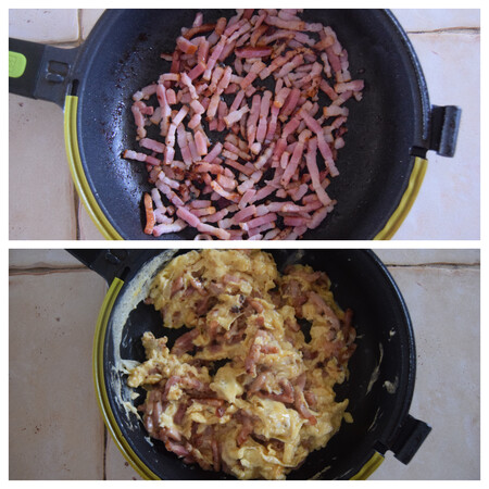 Huevos Revueltos Con Bacon Paso A Paso