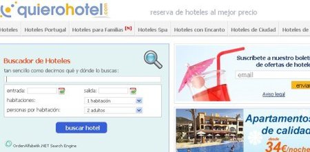 QuieroHotel, buscador de alojamiento para ir al grano