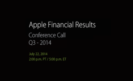 Apple revelará el próximo 22 de julio los resultados de su tercer trimestre fiscal de 2014