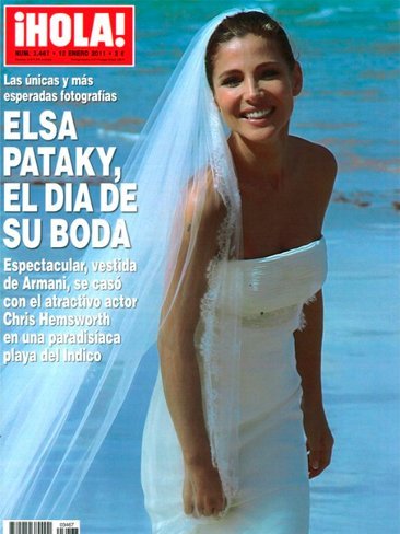 Elsa Pataky, hay que ver qué mona está vestida de novia
