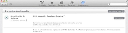 OS X Mavericks Developer Preview 7 ya disponible