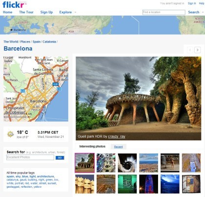 Flickr Places: explora imágenes geoposicionadas por destinos