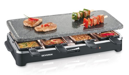 Oferta flash en la raclette de piedra con ocho minisartenes Severin RG 2343: hasta medianoche cuesta 41,47 euros en Amazon