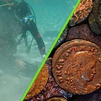 Un buzo amateur ha encontrado, literalmente, un tesoro: 30,000 monedas romanas de bronce bajo la arena de Italia