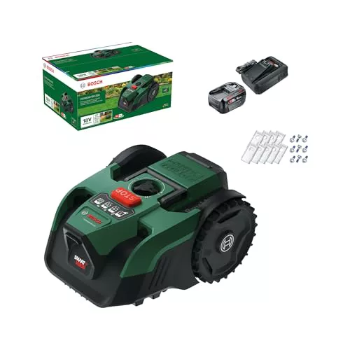 Robot cortacésped a batería VISIMOW18V-200 de Bosch (para Superficies de hasta 200 m²)