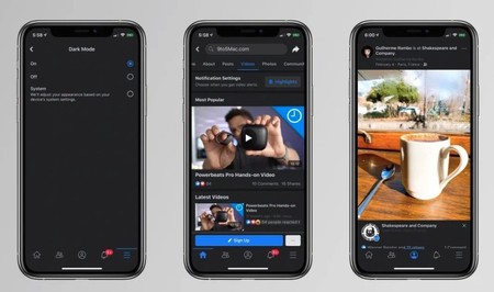 El modo oscuro de Facebook comienza a llegar a los primeros usuarios
