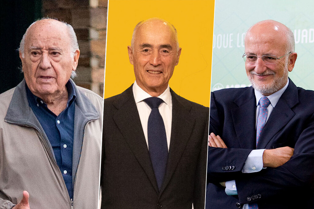 Tres familias controlan el 57% de la riqueza de las grandes fortunas en España: las de Amancio Ortega, Rafael del Pino y Juan Roig