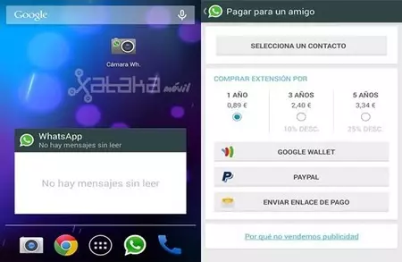 WhatsApp para Android se actualiza con la opción de pagar la suscripción de otros usuarios