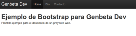 Primer prototipo de la plantilla con Bootstrap