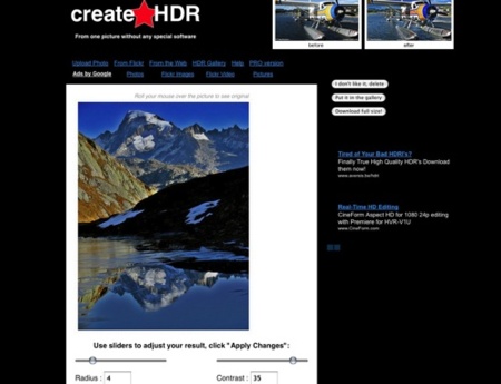 CreateHDR, aplica el efecto HDR online a tus imágenes