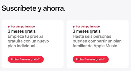 Oferta Actual Apple Music