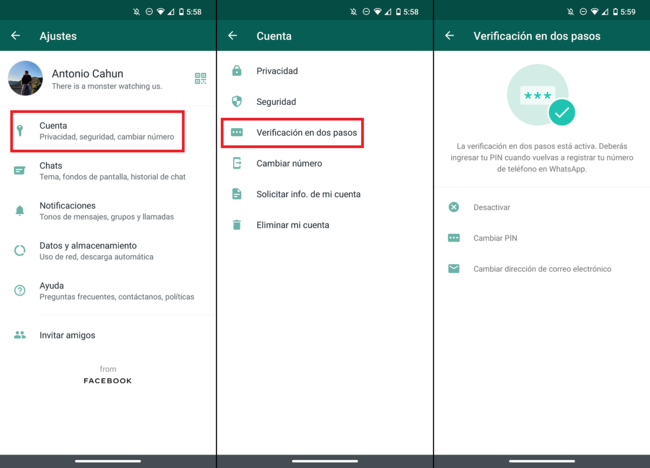 Qué es y cómo activar la verificación en dos pasos en las cuentas de ...