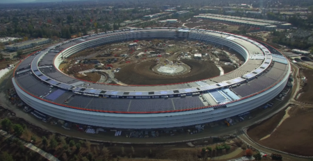 A cuatro días de cerrar 2016, este es el estado del Apple Campus 2 a vista de dron