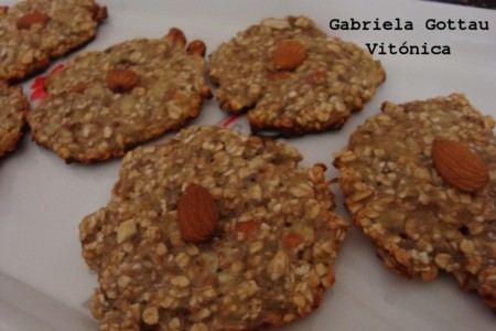 Cookies de avena, plátano y almendras. Receta saludable