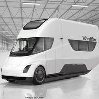 ¿Una autocaravana Tesla? Así imagina Vanlifer el camión eléctrico de Tesla convertido en vivienda móvil