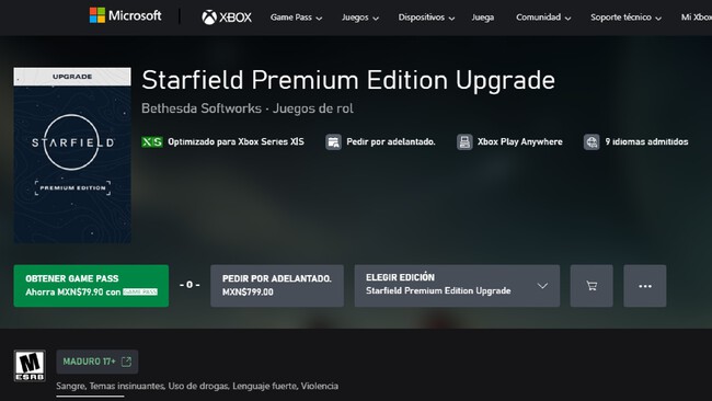 Puedes jugar Starfield de forma anticipada con Xbox Game Pass: juega ...