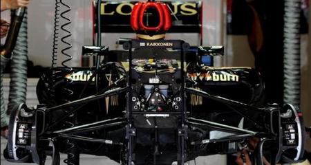 La suspensión delantera de Lotus E21 es ilegal