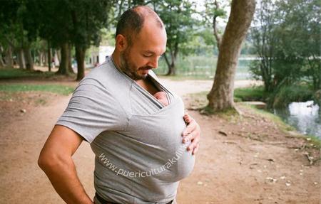 Camiseta para papás canguro