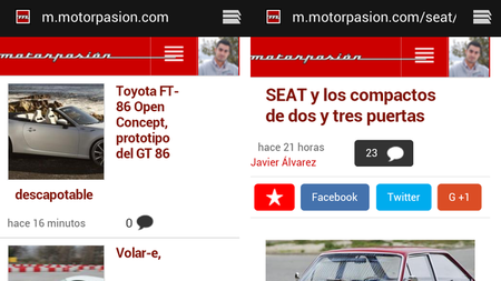 Mejoramos Motorpasión para móviles y tabletas