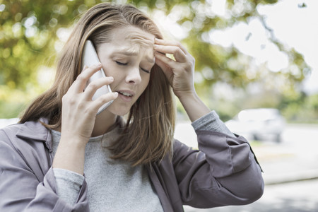 Mujer Triste Telefono