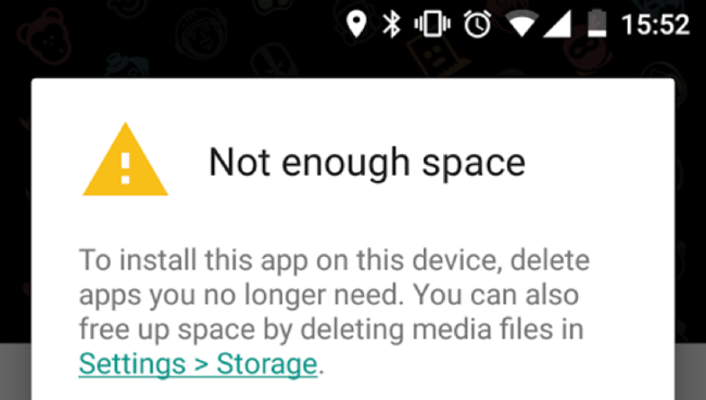 Play Store Almacenamiento