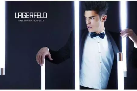 Baptiste Giabiconi, genial para el lookbook de Karl Lagerfeld Fall Invierno 2011/2012 una vez más