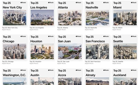 Las listas de top 25 canciones por ciudad de Apple Music ya están disponibles