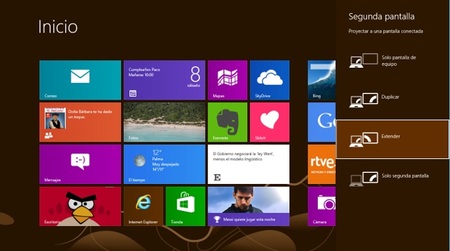 como conectar dos monitores a un pc windows 8