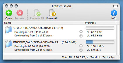 Transmission: Cliente BitTorrent para Mac