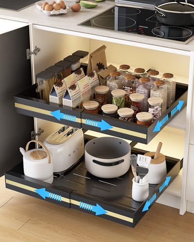 UMDONX 2 Paquete Cajones Extraibles Adhesivos