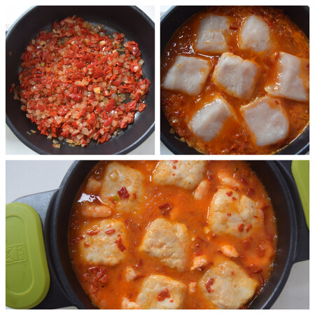 Merluza a la riojana paso a paso