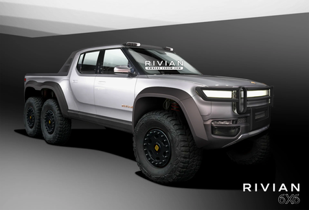 La Rivian R1T ya planta cara a la Tesla Cybertruck también en 'mutaciones' extravagantes: de la pick-up policía a la de 6 ruedas