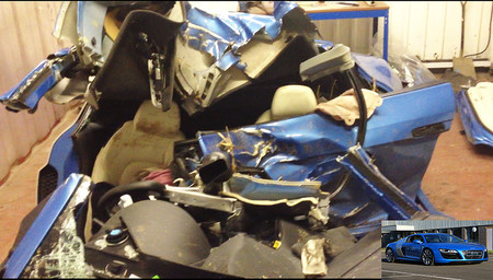 Audi R8 siniestrado de Daniel Jenkins