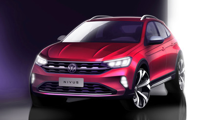 Hoy se desvelará el Volkswagen Nivus, pero este boceto nos adelanta algo más de su aspecto definitivo