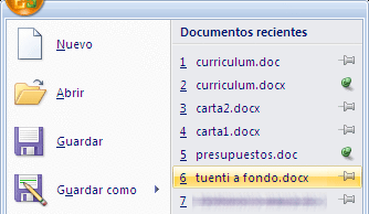 Truco: Tus documentos más frecuentes siempre a mano con Microsoft Office