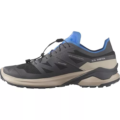 Salomon Hombre Speed Cross, Impermeables para Niños, Negro/Vainilla, Zapatos de Senderismo Versátiles, Zapatillas para Botas de Senderismo y Correr en Senderos en Aventuras al Aire Libre, 47 1/3 EU