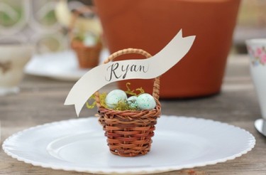 Mini cestos de Pascua para decorar la mesa en Semana Santa