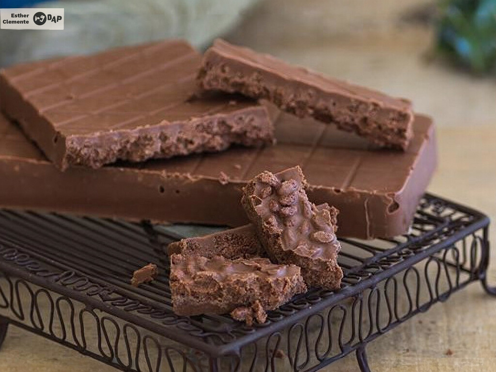 Receta de turrón de chocolate y arroz inflado: como el de Suchard, pero casero