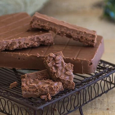 Receta de turrón de chocolate y arroz inflado: como el de Suchard, pero casero