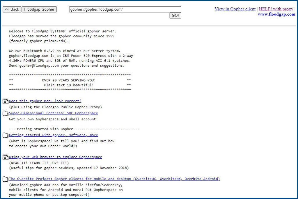 La historia de Gopher, el protocolo que dominó antes de la