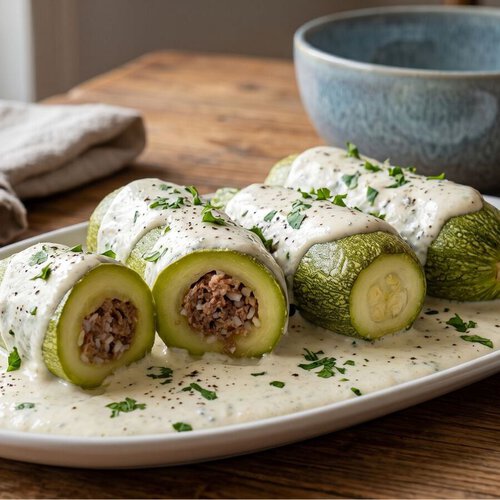 Calabacitas rellenas en salsa de jocoque: rendidoras, deliciosas e ideales para fin de quincena

