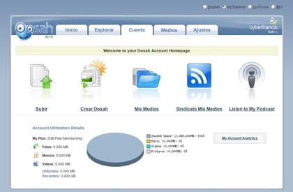 Oosah, almacena tus contenidos multimedia en 2 GB de espacio y combínalos