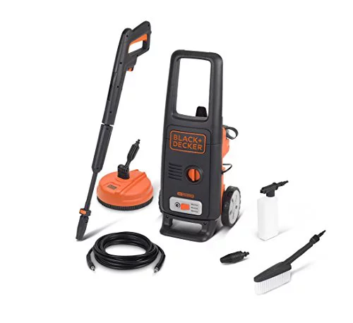 Black+Decker Hidrolimpiadora de Alta Presión BXPW1600PE con Patio Cleaner y Cepillo Fijo