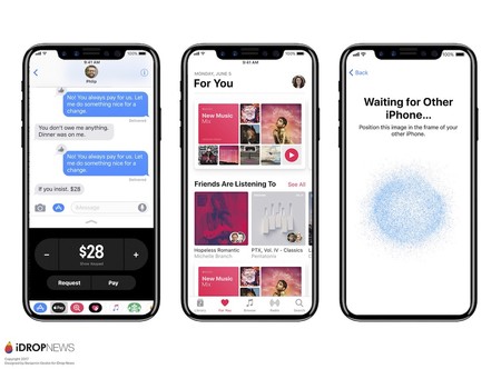 Los nuevos renders del "iPhone 8" usando iOS 11 hacen que su interfaz cobre todavía más sentido